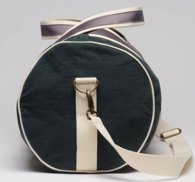 Heavy‑Duty Cotton Canvas Barrel Travel Duffle Bag