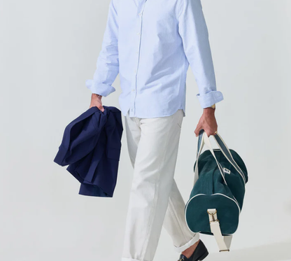Heavy‑Duty Cotton Canvas Barrel Travel Duffle Bag